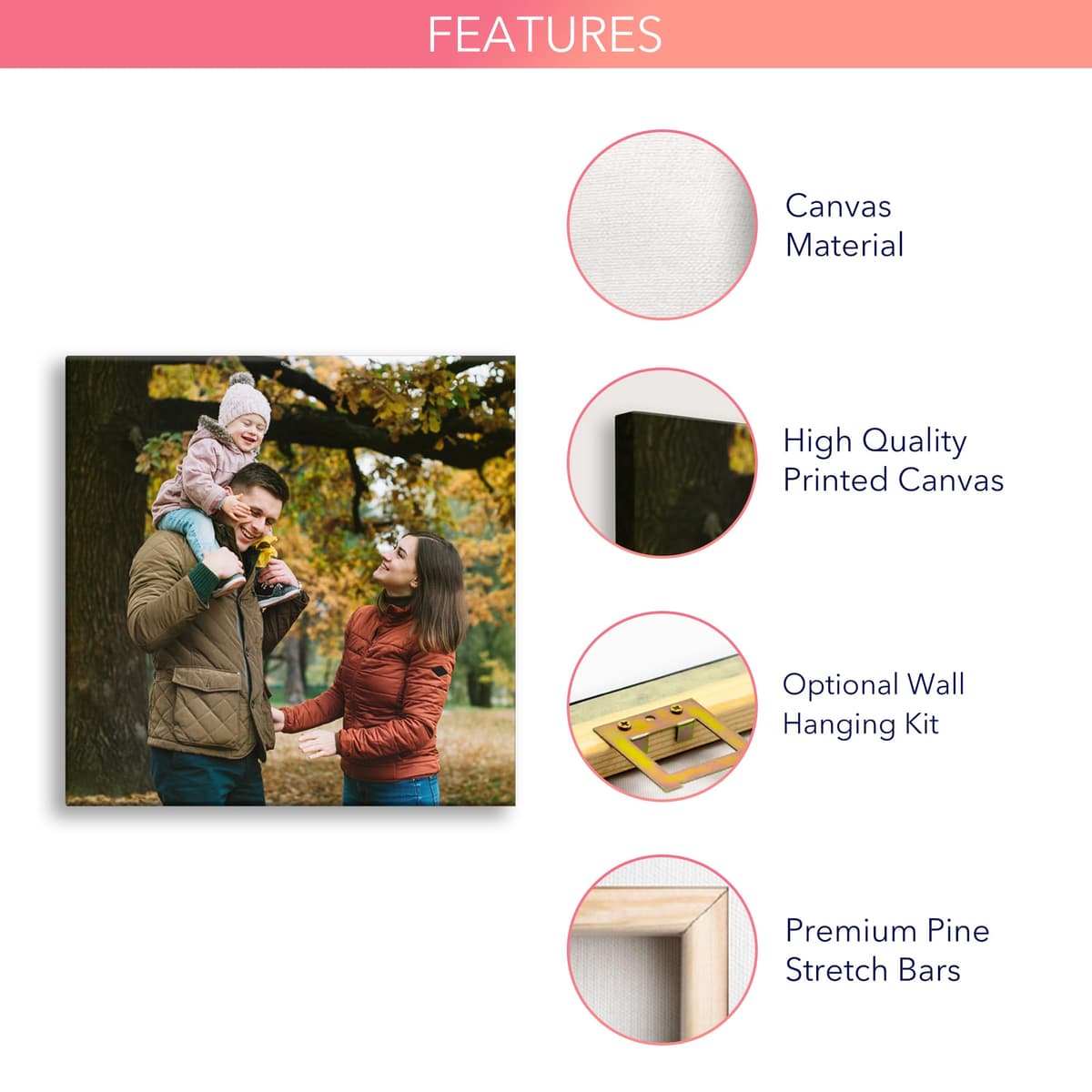 Print Maniacs Personalised Birthday Gifts for Women, Personalised Canvas with Photo, Customised Photo Canvas's, Customise Canvas with Photos, Personalized Women Gifts for Birthday — view 3