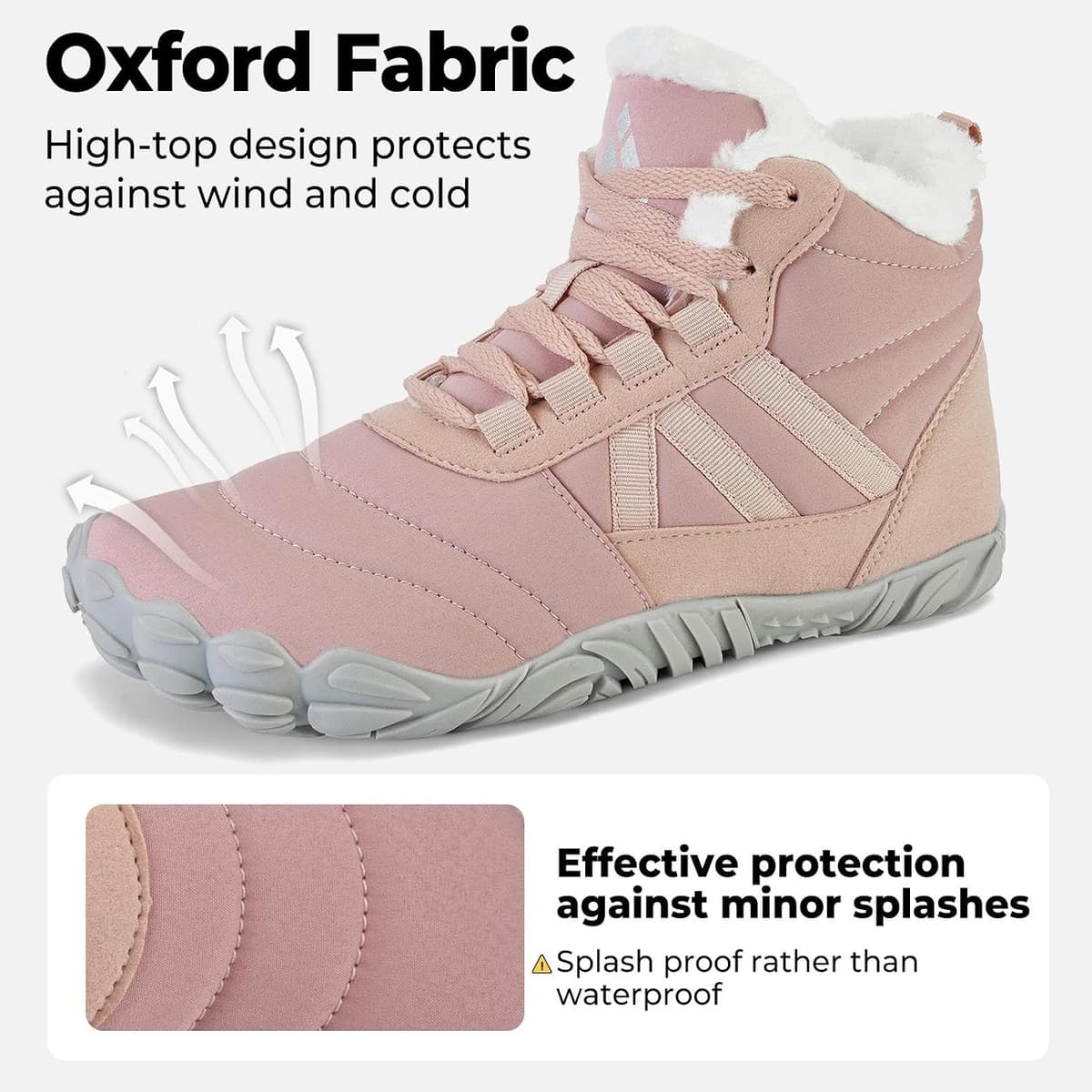 Mishansha Unisex Barefoot Boots Winter Warm Snow Boots Gr.36-46 — view 3
