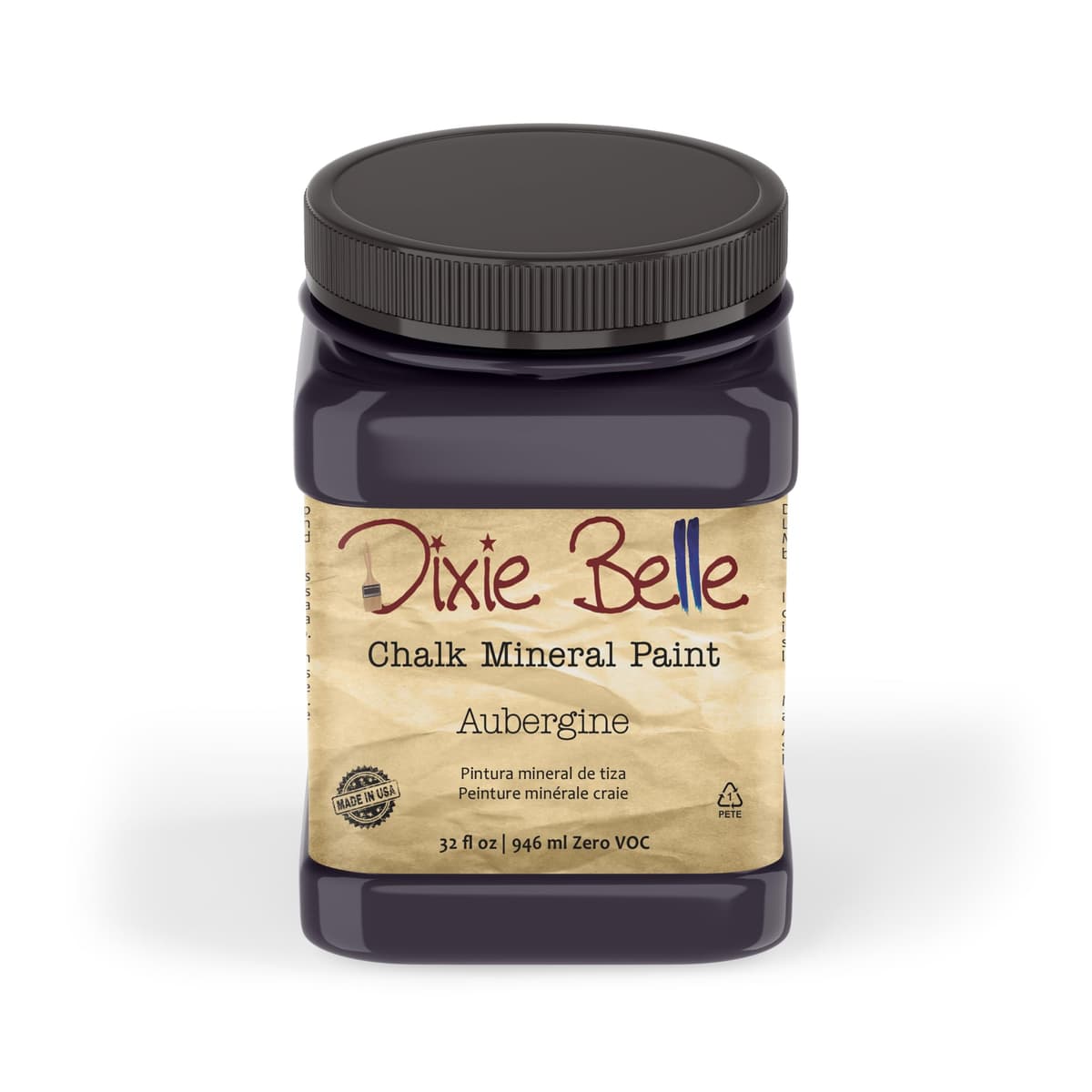 Dixie Belle Paint Company Chalk Finish Furniture Paint - Caviar (32oz) - Matte Black Chic Chalk Mineral DIY Furniture Paint — view 378
