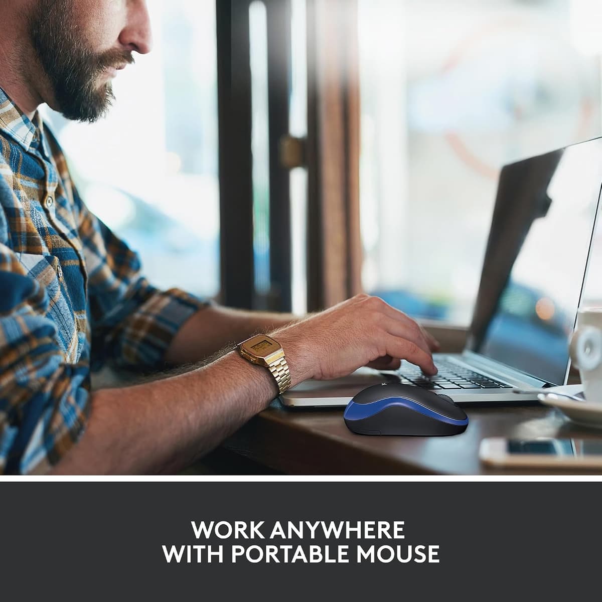 Logitech M185 Wireless Mouse, 2.4GHz with USB Mini Receiver, 12-Month Battery Life, 1000 DPI Optical Tracking, Ambidextrous, 