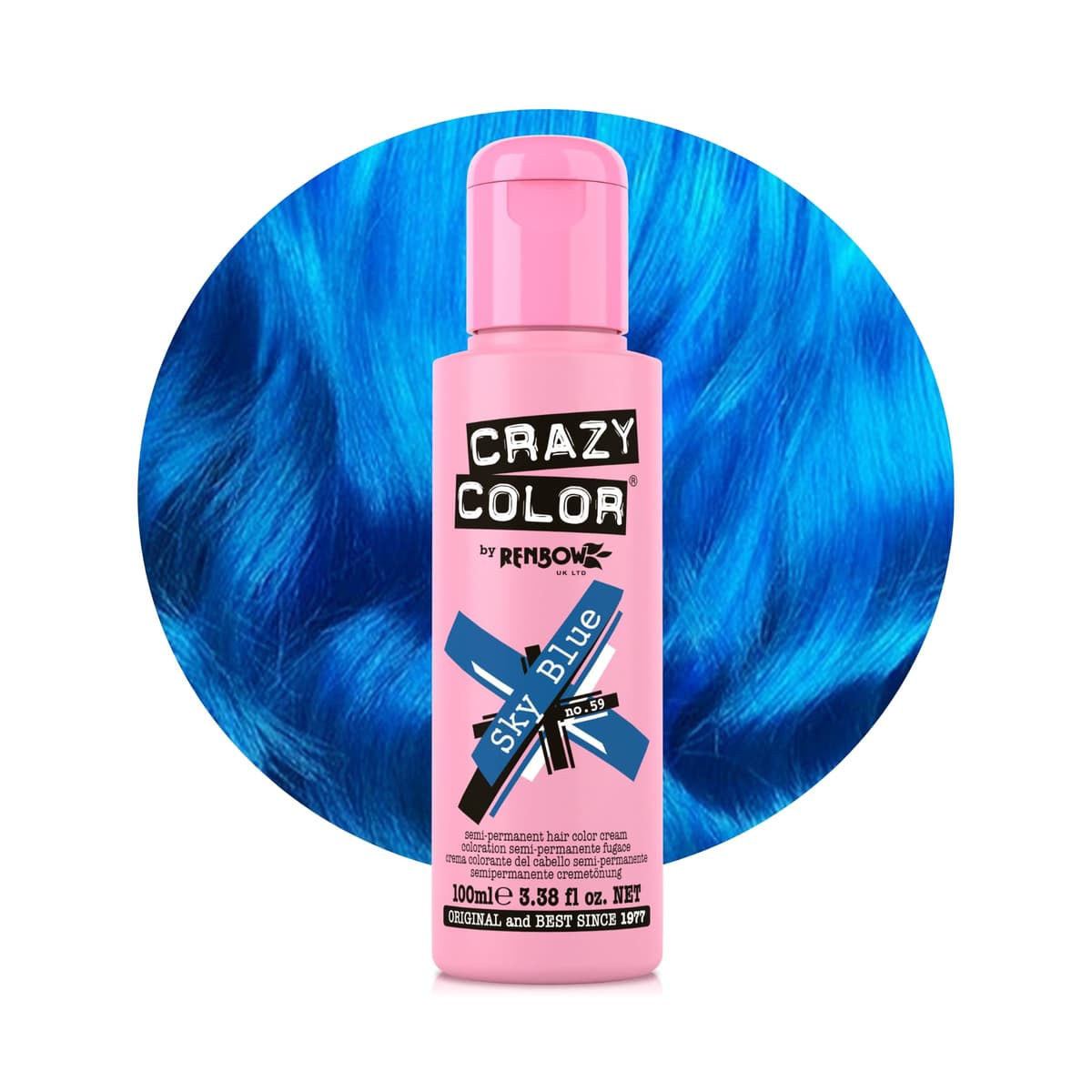 Crazy Color Vibrant Candy Floss Semi-Permanent Hair Dye. Highly Pigmented Pastel Pink Conditioning & Oil Nourishing Vegan Formula | No Bleach or Ammonia | 100ml — view 46