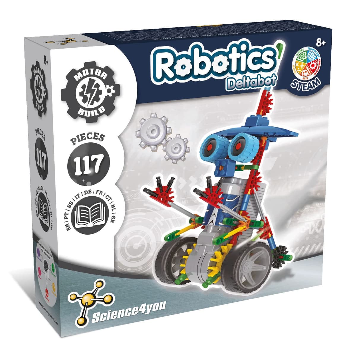 Science4you Robotics Deltabot - Kit Robotica para Niños con 117 Piezas, Construye tu Robot Interactivo, Construcciones, Robot para Montar, Juegos, Juguetes y Regalos para Niños 6 7 8 9 10-14 Años 2.Deltabot