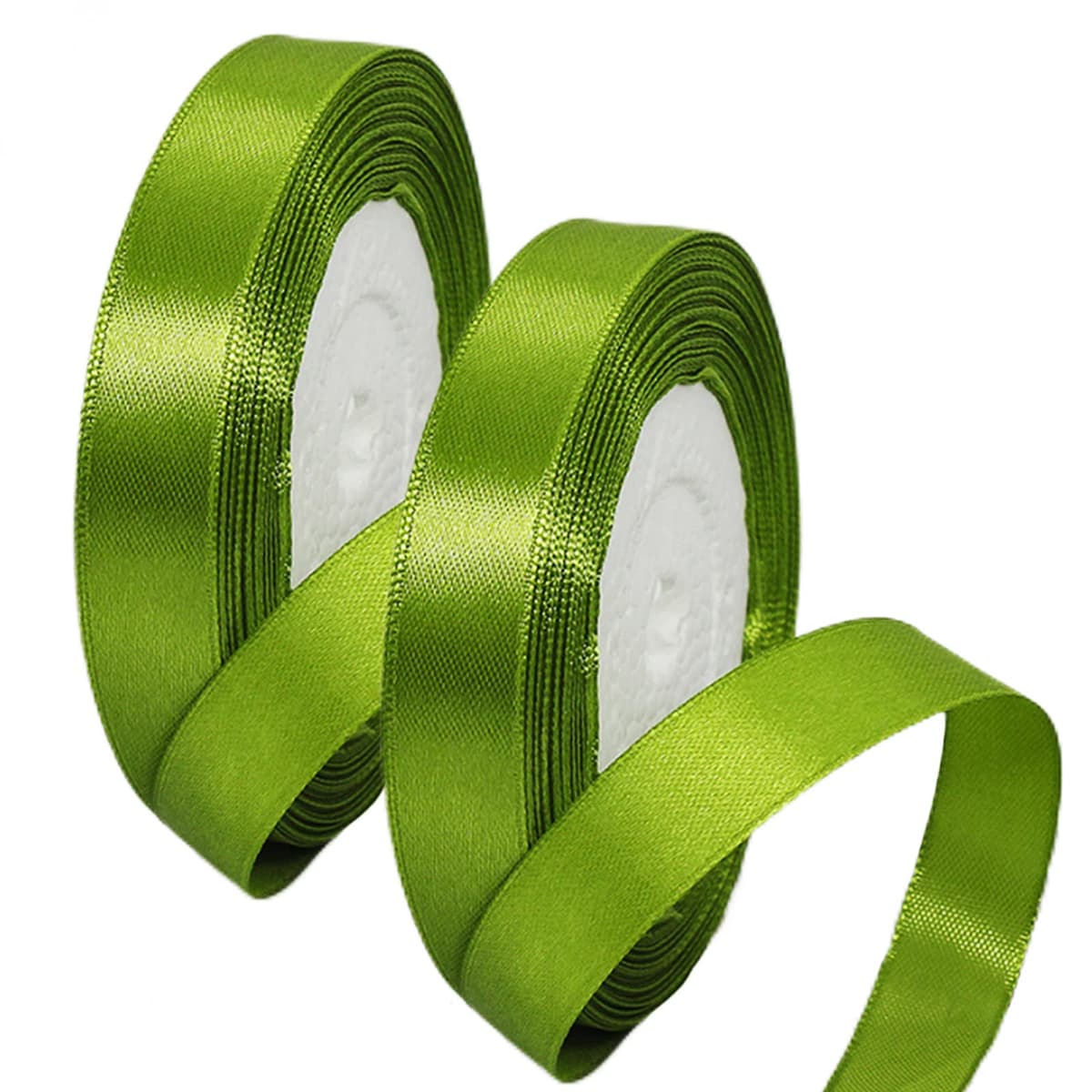 40mm Wide White Ribbon Thick Wedding Car Ribbon 22m, 1.5 inch Thick White Satin Ribbon for Gift Wrapping Wedding Car Christmas Birthday Cake Hair Bow Florist Bouquet Crafts Decorations — view 174