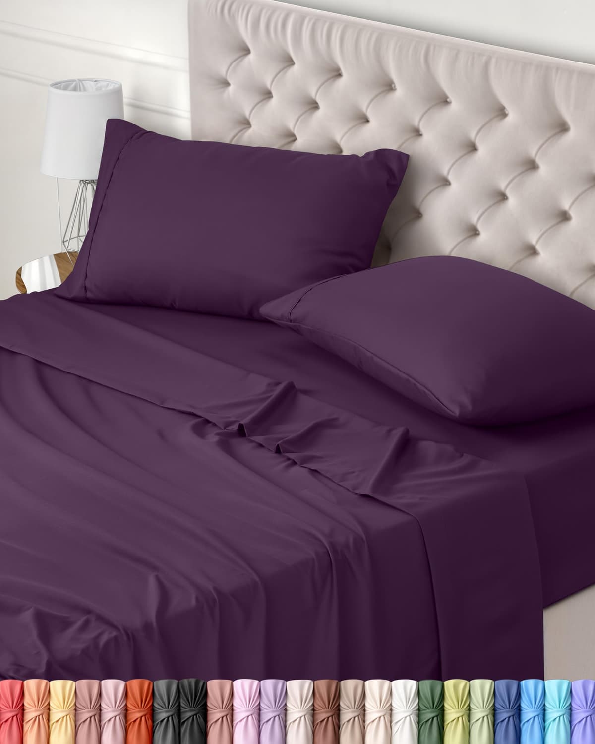 Utopia Bedding Juego de Sabanas 4 Piezas 150x200 - Poliéster Microfibra Cepillada - Oeko-Tex Certificado - Sábana Bajera, Sábana Plana y 2 Fundas de Almohada 50x75 (Cama 150, Blanco) — view 25