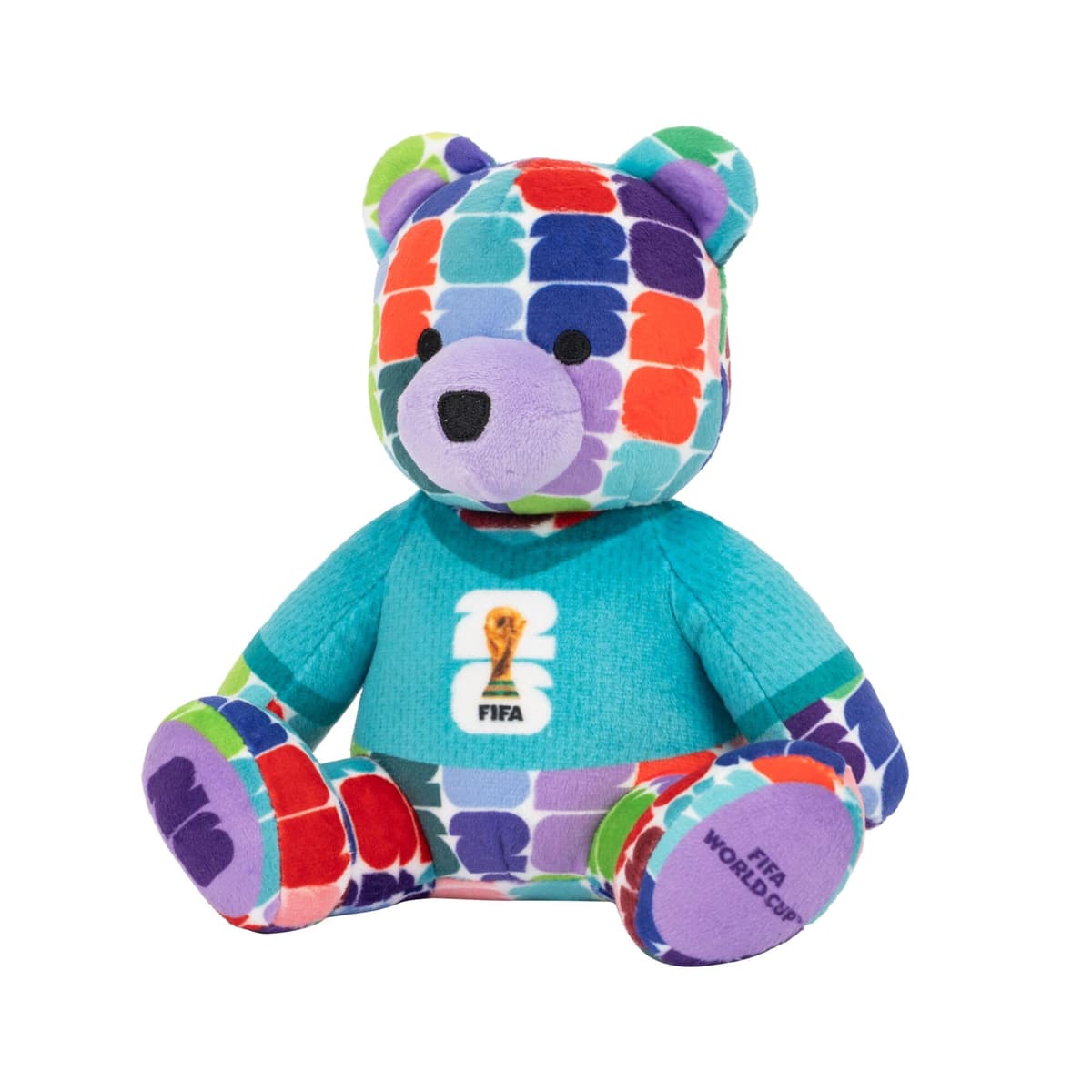 FIFA World Cup 26 6-Inch Colourful Football Bear Plush - Official 2026 World Cup Collectible with FIFA Trophy Logo Tee - Ages 3+ — view 5