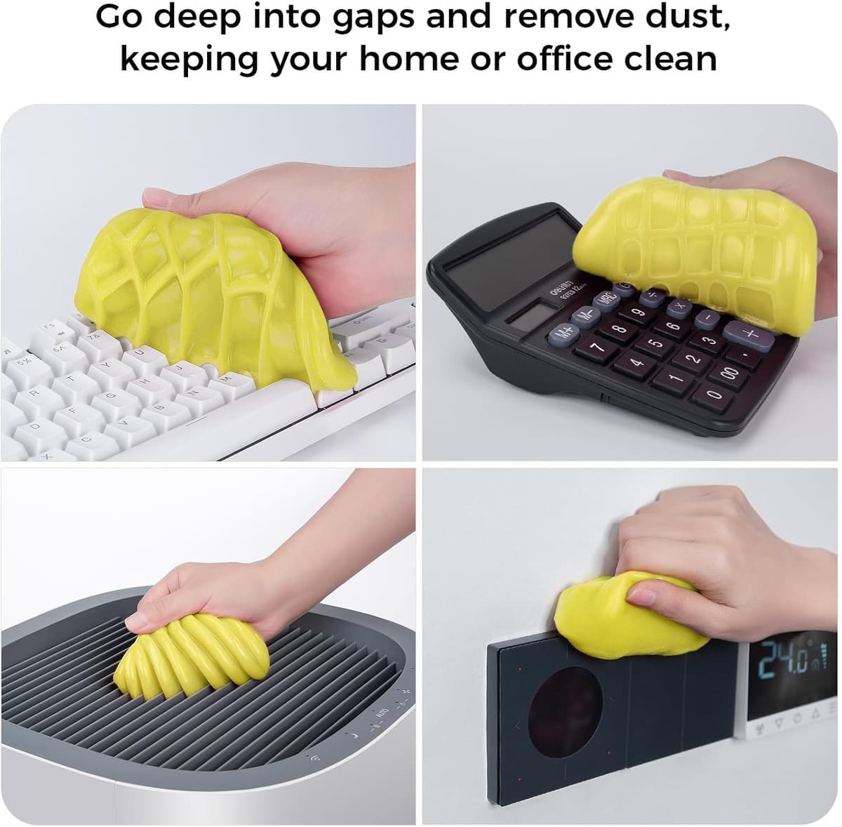 COLORCORAL Keyboard Cleaner Universal Dust Cleaning Gel for Keyboard Reusable PC Laptop and Computer Vacuums Cleaners Accessories Dust Removal Gel Home Office Electronic Kit Computer Putty — view 3