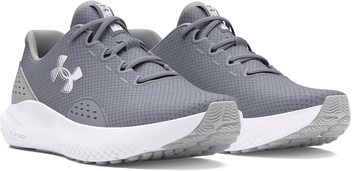 Under Armour UA Charged Surge 4 Men’s Running Shoe 6.5 UK Steel Mod Gray White — view 2