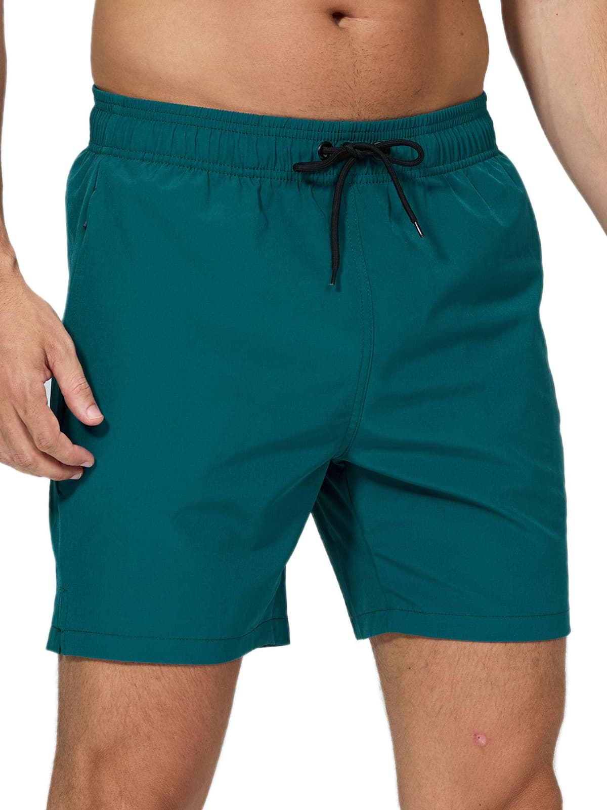 Bañador Hombre 2 en 1 Bañador de Secado Rápido con Forro de Malla y Cordón de Ajuste para Playa Bañador Casual Impermeable para Piscina Verano — view 9