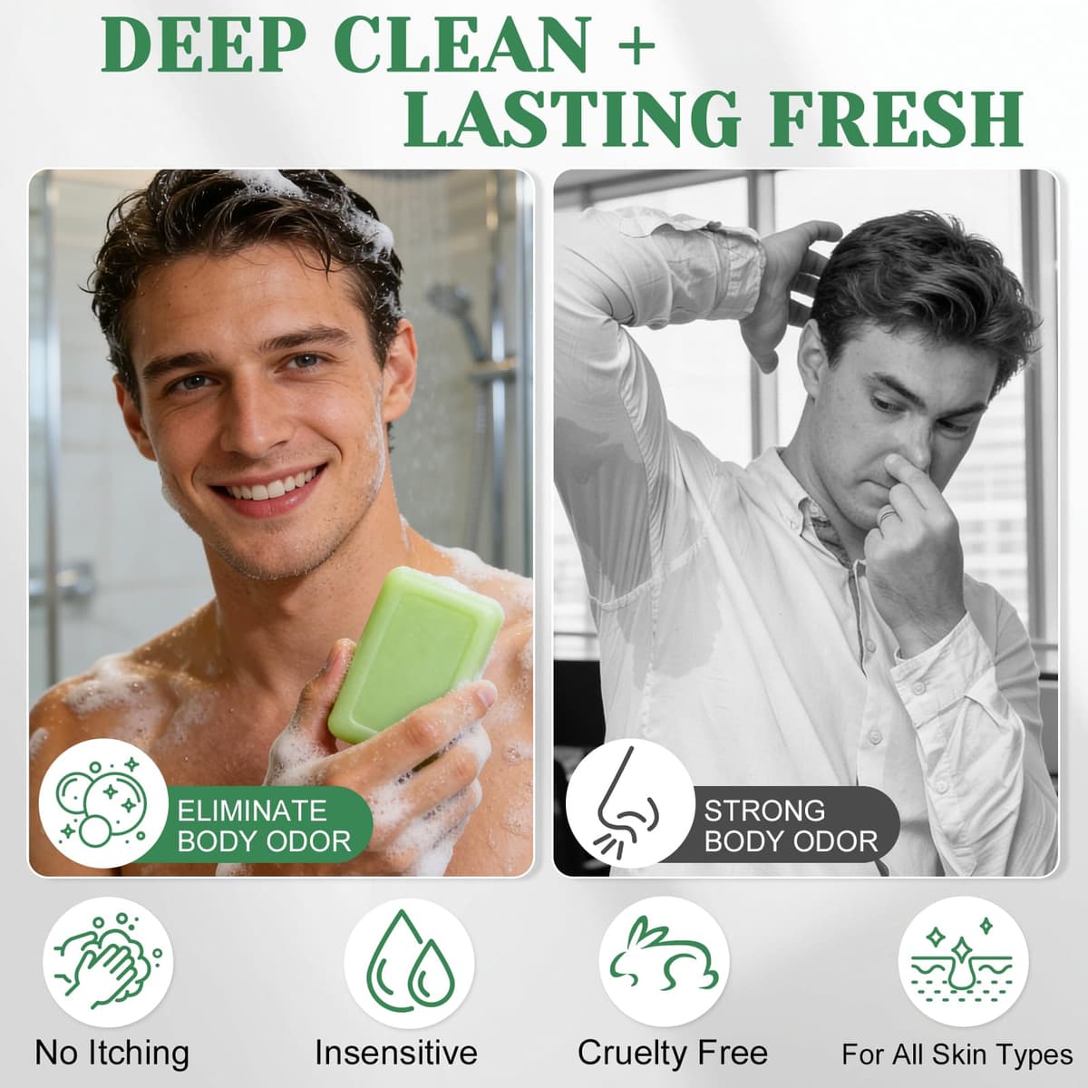 2 Pastillas de JabóN de Aceite Árbol De Té, Jabón Natural de Arbol de Té con Redes de Espuma, Limpiador Facial y Eliminar el Olor Corporal, Jabon de Cara Cuerpo para Hombres Mujeres Toda la Piel — view 4