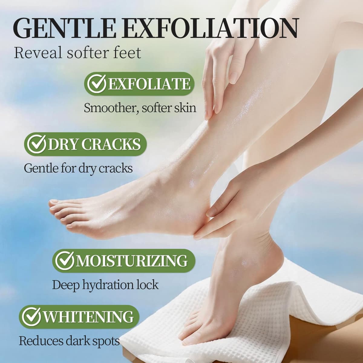 3 Pares Mascarilla Pies Exfoliante y Hidratante, Calcetines Exfoliantes de Pies para Eliminar Durezas y Callos, Peeling Pies Profesional para Pies Suaves, Coco, Lavanda, Aloe Vera — view 3