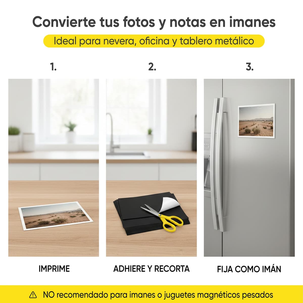 PREVIS Lámina Magnética Autoadhesiva DIN A4 (297 x 210 mm) – Hojas Imantadas Adhesivas para Fotos, Manualidades y Carteles – Película Magnética para Hogar, Escuela y Oficina (Pack 10 Unidades) — view 4