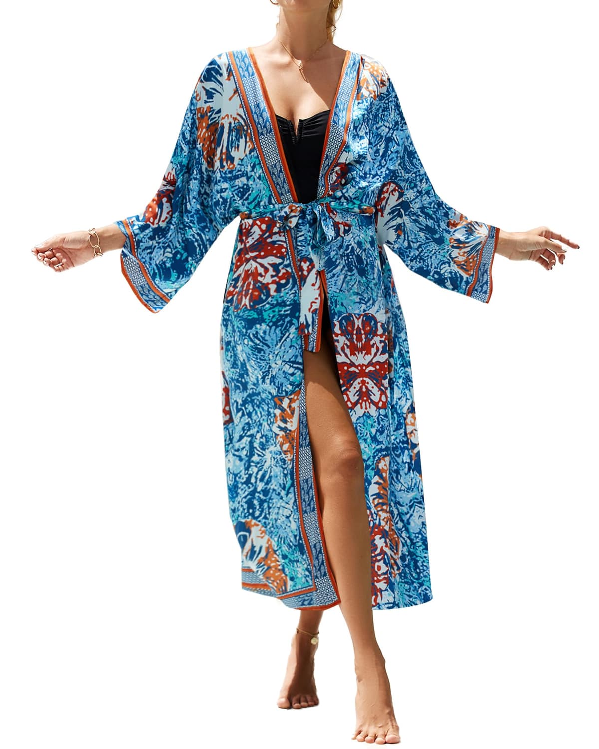 Bsubseach Bikini Bohemio para Mujer para bañador Kimono cárdigan — view 48