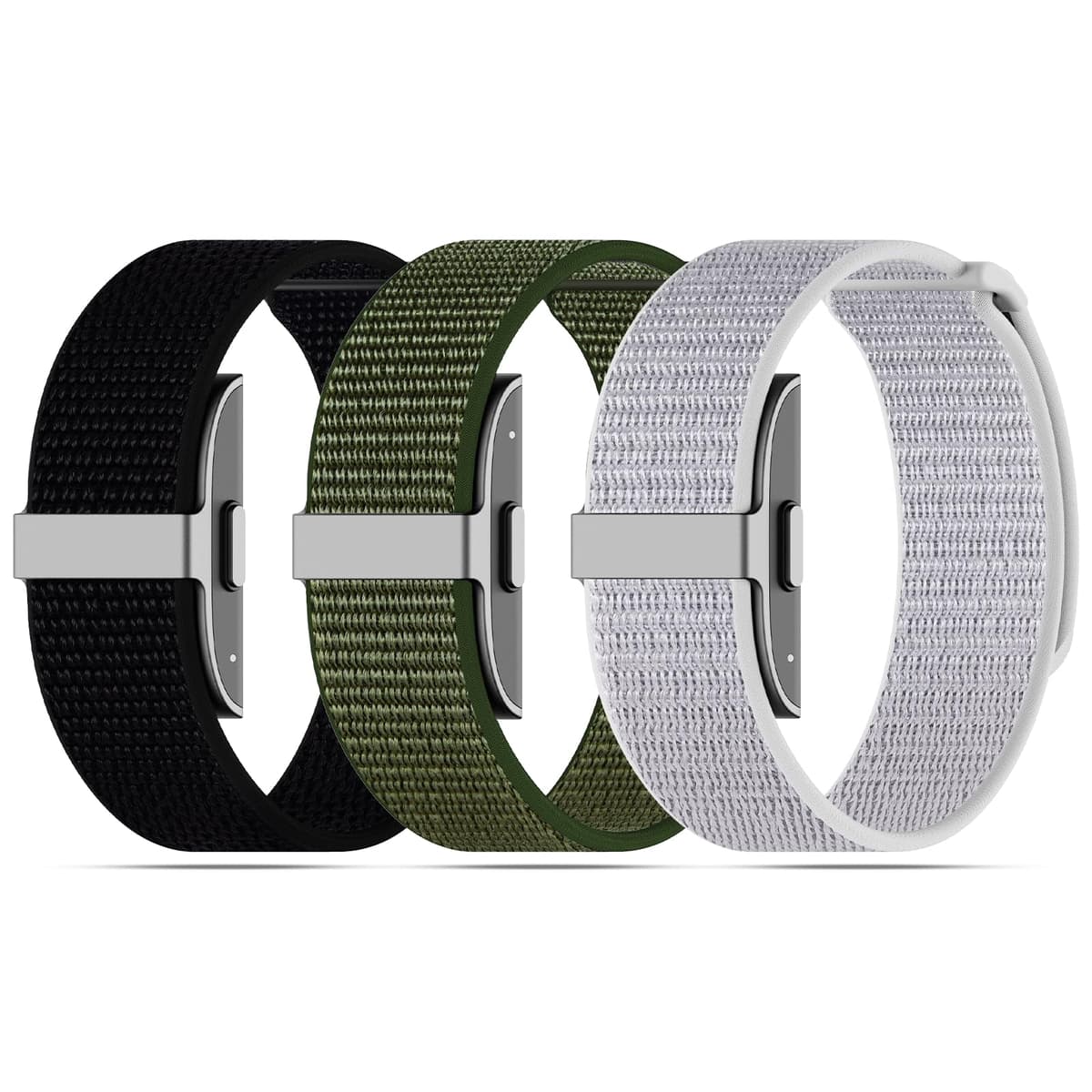 ZOOROO 3-Pack Nylon Loop Sport Replacement Bands Compatible with Hume Health Band, Soft Breathable Adjustable Wrist Band for Hume Band Replacement Strap Wristband for Fitness Tracker Women Men