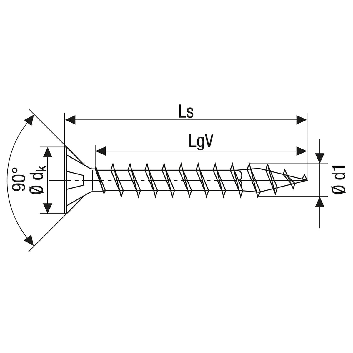 Spax 1081020400253 - Tornillo universal, 4,0 x 25 mm, 200 piezas, cabeza avellanada, cruz receso z 4cut, rosca completa, — view 3