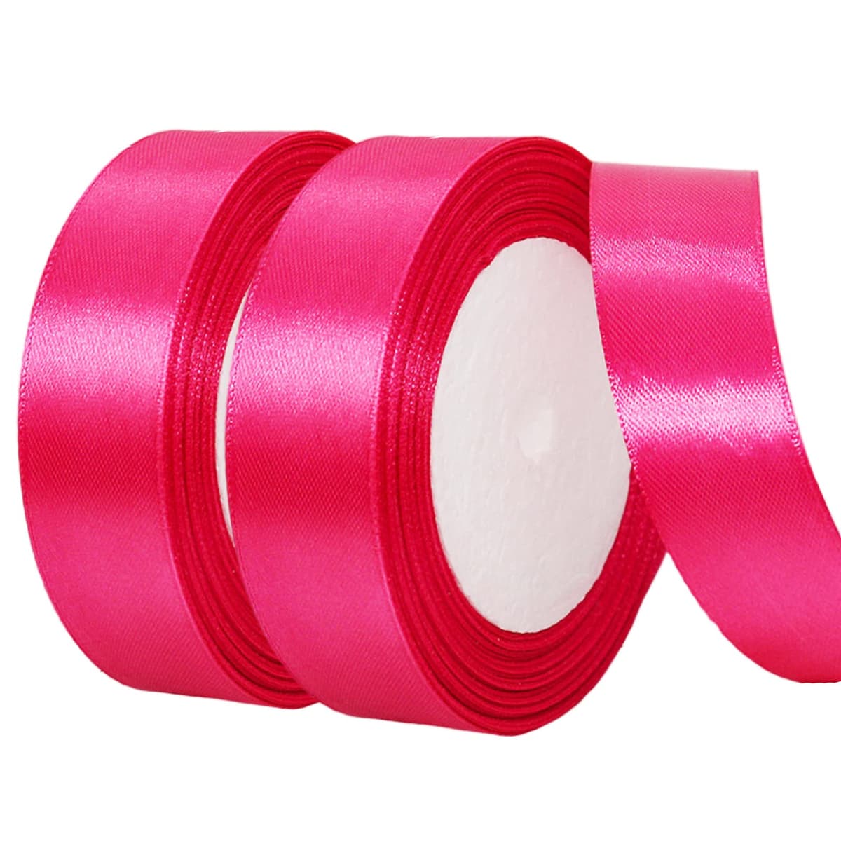 40mm Wide White Ribbon Thick Wedding Car Ribbon 22m, 1.5 inch Thick White Satin Ribbon for Gift Wrapping Wedding Car Christmas Birthday Cake Hair Bow Florist Bouquet Crafts Decorations — view 116