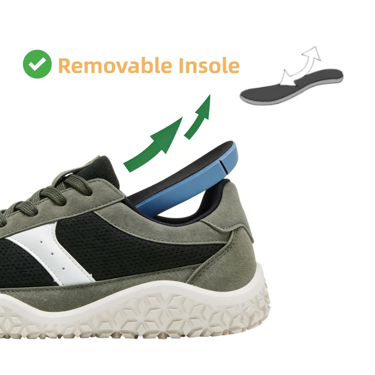 Meik Mangni Unisex Barefoot Zapatillas Minimalistas Hombre Mujer Ligera Zapatos Barefoot Anchos Transpirable y Antideslizante Zapatillas de Trail Running,Tallas:36-46 EU — view 5