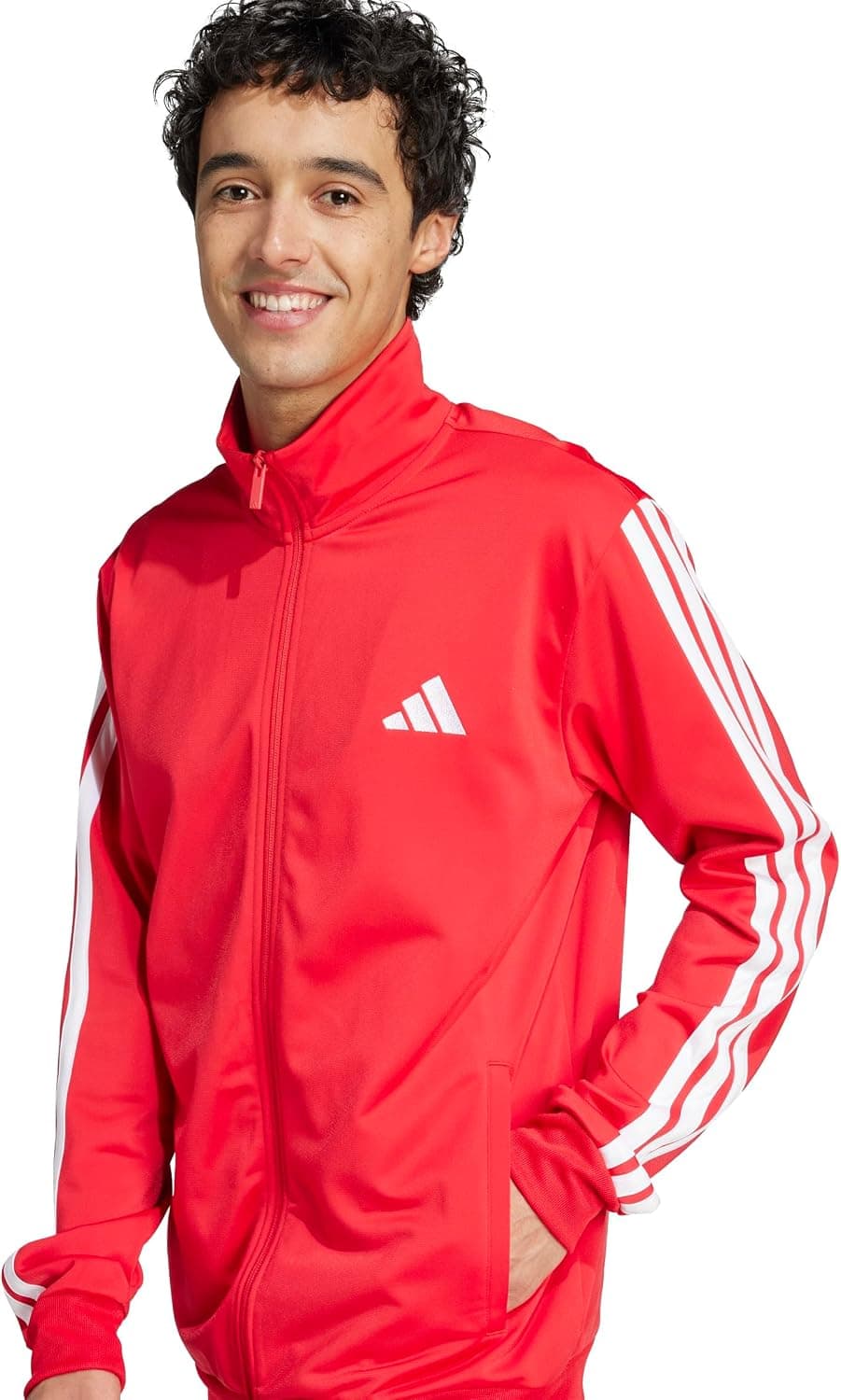 adidas Primegreen Essentials 3-Stripes Track Suit XXS Short pure ruby/white — view 3
