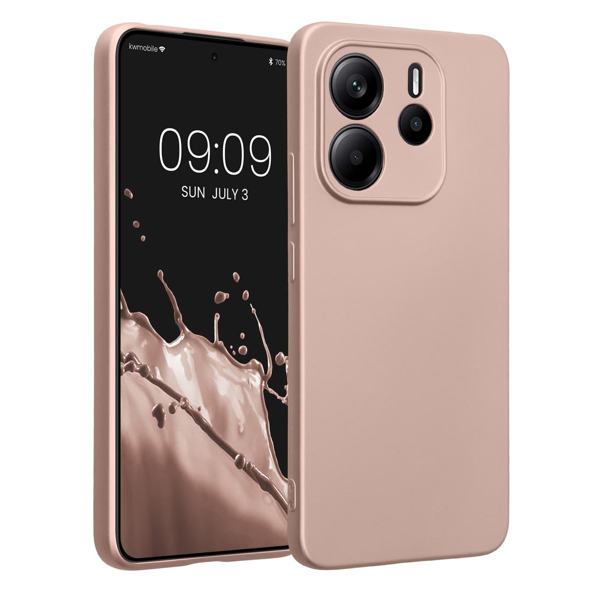 kwmobile Carcasa Compatible con Xiaomi Redmi Note 14 Pro 5G / Poco X7 Funda - Funda Ultrafina de TPU con Bordes elevados - Lavanda Metalizado — view 15