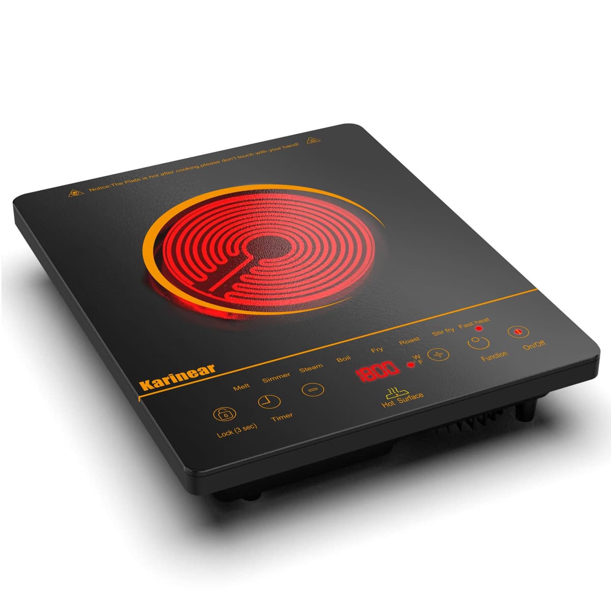 Karinear Placa Vitrocerámica 4 Fuegos, 60cm Placa Cocina con a Ampliar Placa Cocción Eléctrica, Vitroceramica Encastrable 6600W, Control Temporizador, Sin Enchufe — view 12