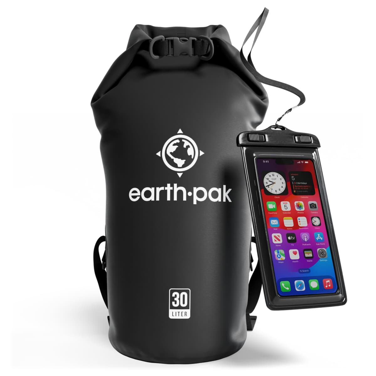 Earth Pak Waterproof Dry Bag - Roll Top Waterproof Backpack Sack Keeps Gear Dry for Kayak with Waterproof Phone Case — view 27