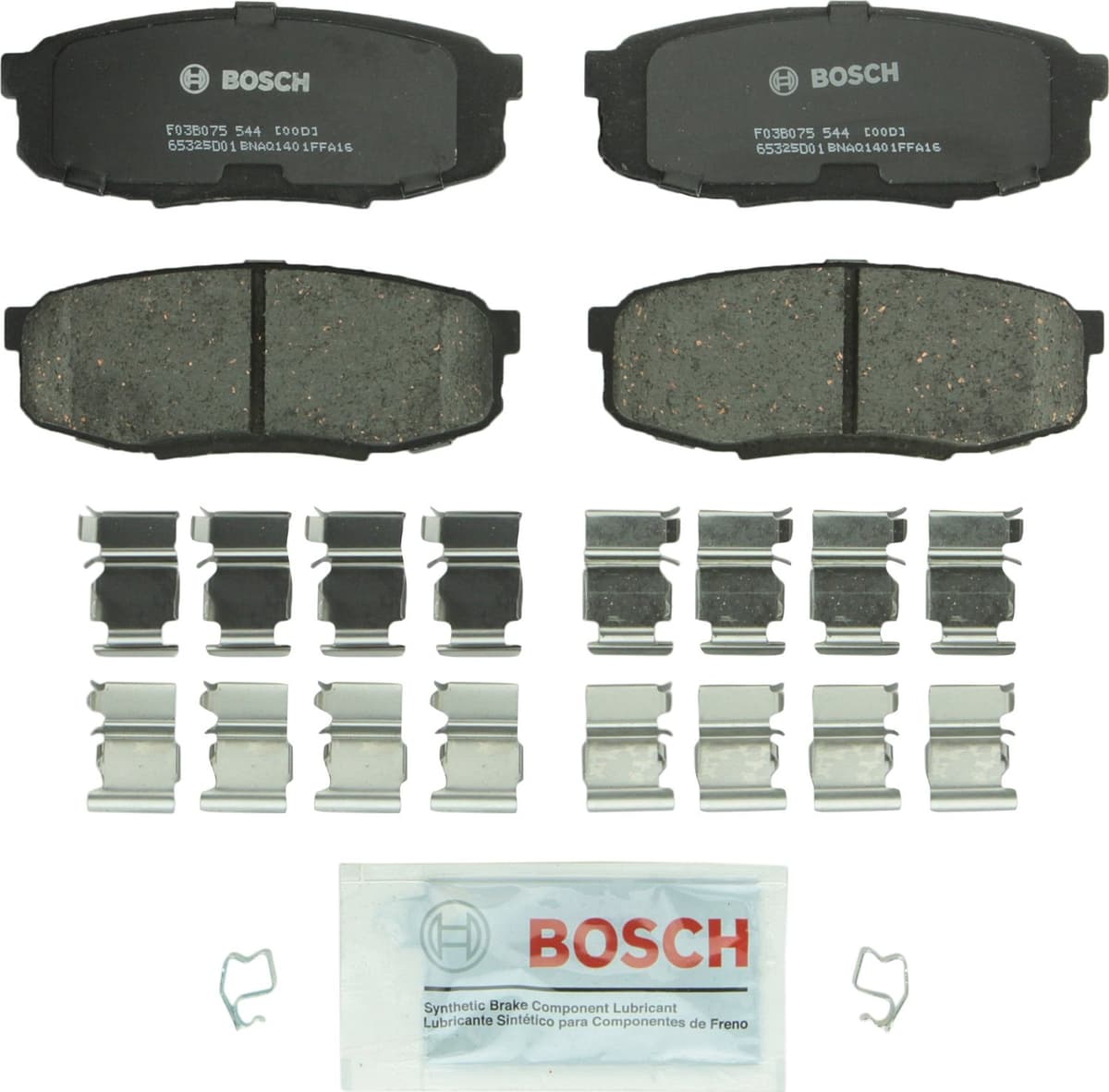 Bosch BC914 QuietCast Premium Ceramic Disc Brake Pad Set For: Acura ILX; Honda Accord, Civic, CR-V, Element, Fit, Front — view 168