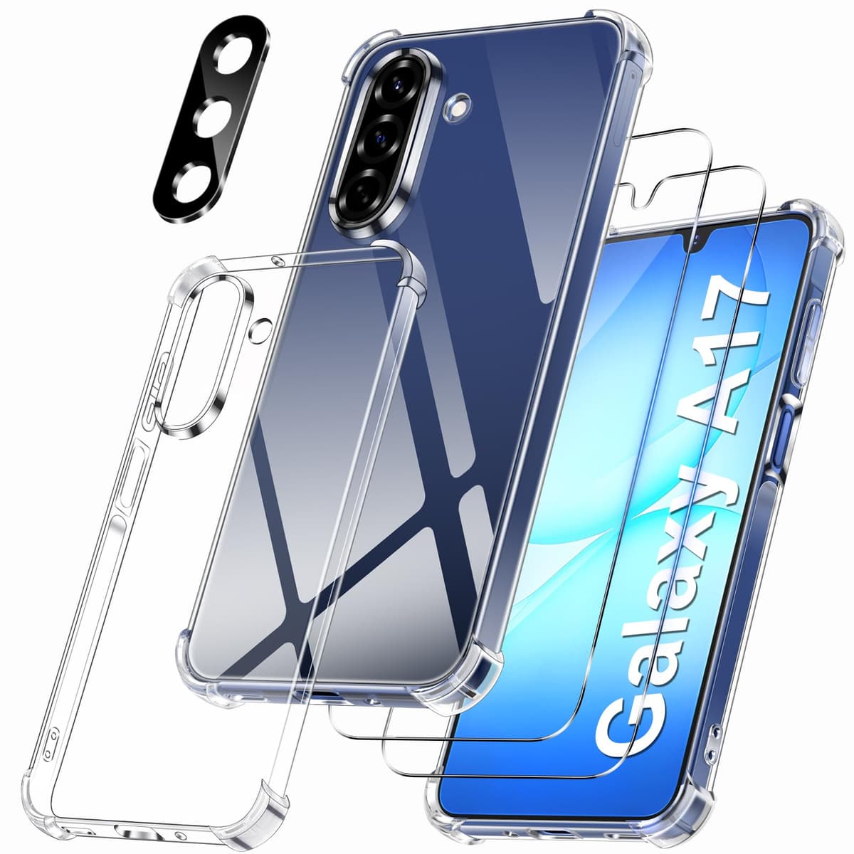 FLLAO 4 en 1 Funda para iPhone 15 con 2 Protector Pantalla y 1 Protector Lente Cámara, [Almohadilla de Aire integrada] Antigolpes Antiarañazos Carcasa 6,1 Pulgadas, Transparente — view 88