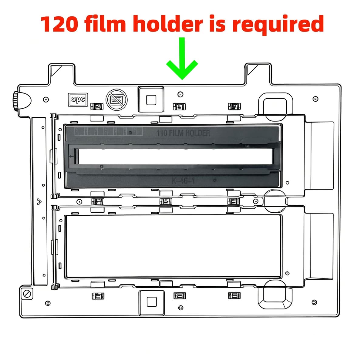 Photo Asp 110 Film Format Adapter Cover Guide Assy Scanning 16mm Negative Holder Compatible with Epson Perfection V700, V750, GT-X900, GT-X970 (1) — view 4