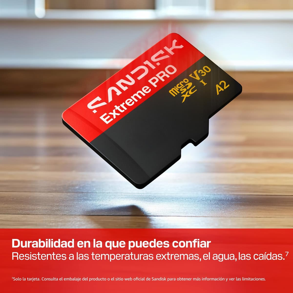 SANDISK Extreme Pro microSDHC Tarjeta UHS-I + SD Adapter, 64 GB (velocidades de Lectura de hasta 200 MB/s y velocidades de Escritura de hasta 90 MB/s, 5K, 3K, 4K UHD, C10, V30, U3, A2) — view 5