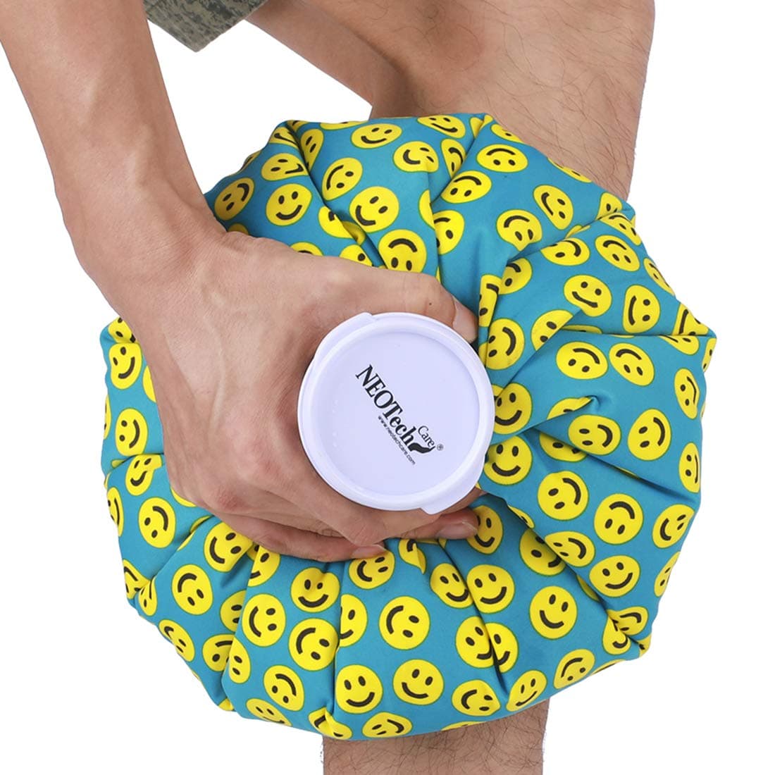 Bolsa de hielo - Tapón de rosca - Marca NEOtech Care - Diseño (sonrisas, 28cm)