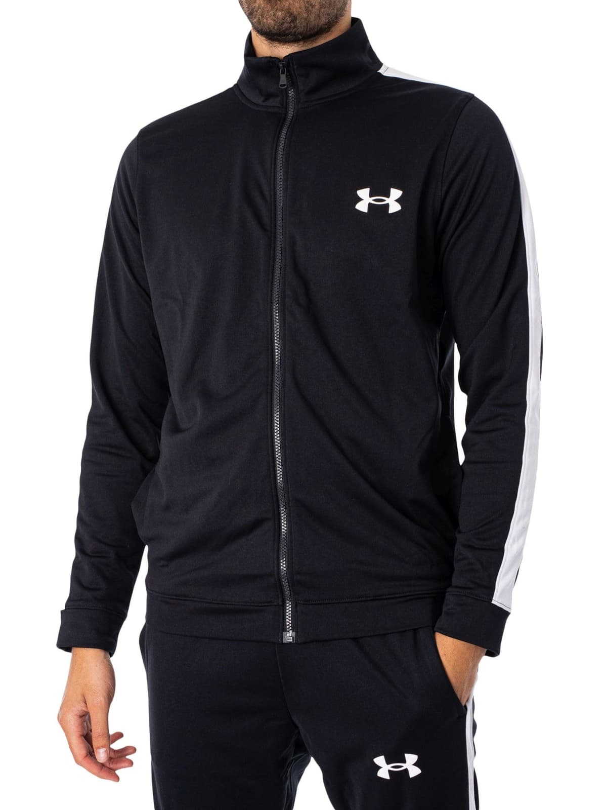 Under Armour Hombre Chándal De Punto, Pitch Grey/Black — view 2