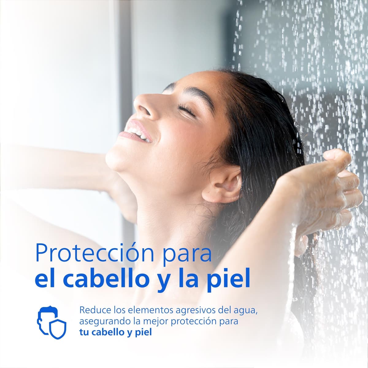 Philips Water Filtro de ducha en línea + 1 cartucho de repuesto, reduce el CLORO hasta un 99%, compatible con todas las mangueras y grifos estándar, capacidad de filtración 50 000 L por filtro — view 2