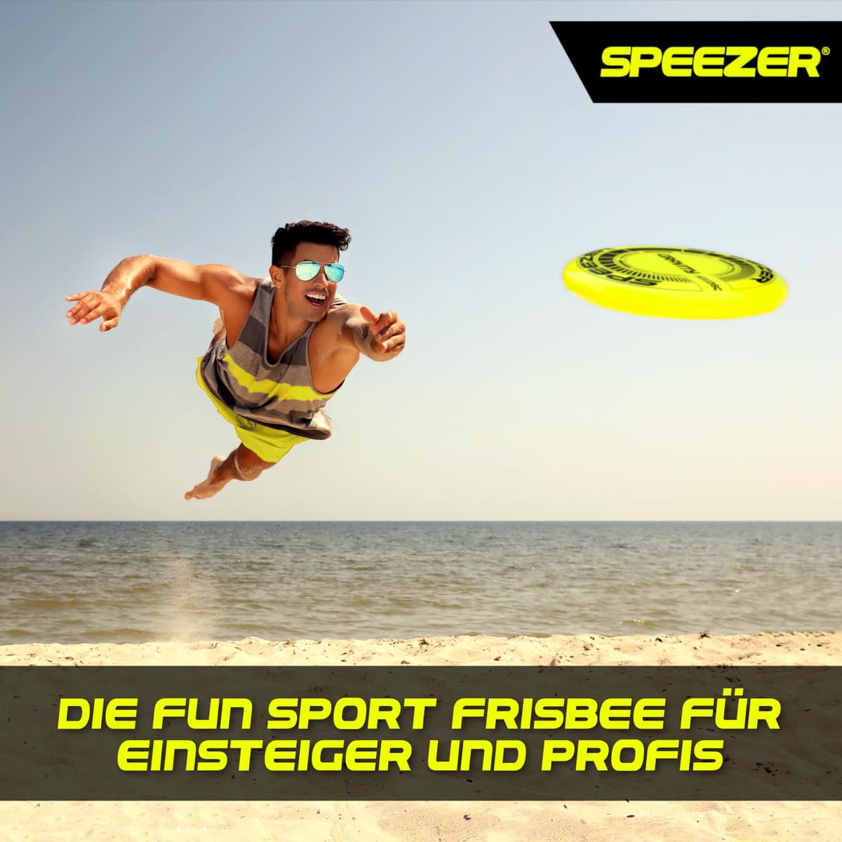 SPEEZER Frisbee Gravity 175 g – El disco de lanzamiento profesional amarillo neón es el juego divertido para deportes al aire libre – Disco de frisbee para niños y adultos – Ultimate Flying Disc — view 3