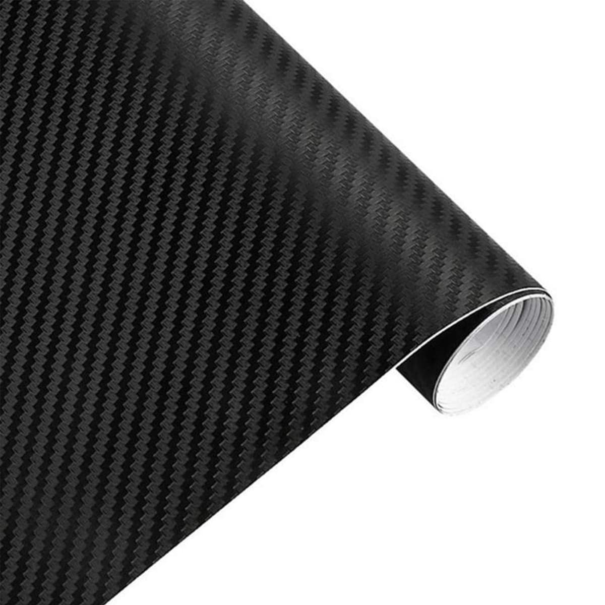 Carbon Fibre Vinyl Wrap Roll with Plastic Scrapers, 1500 x 300 mm Self-Adhesive Vinyl Sticker Tape for Cars Auto and Motorcycle DIY, Interior/Exterior, Textured 3d Effect, Matt Black — view 7