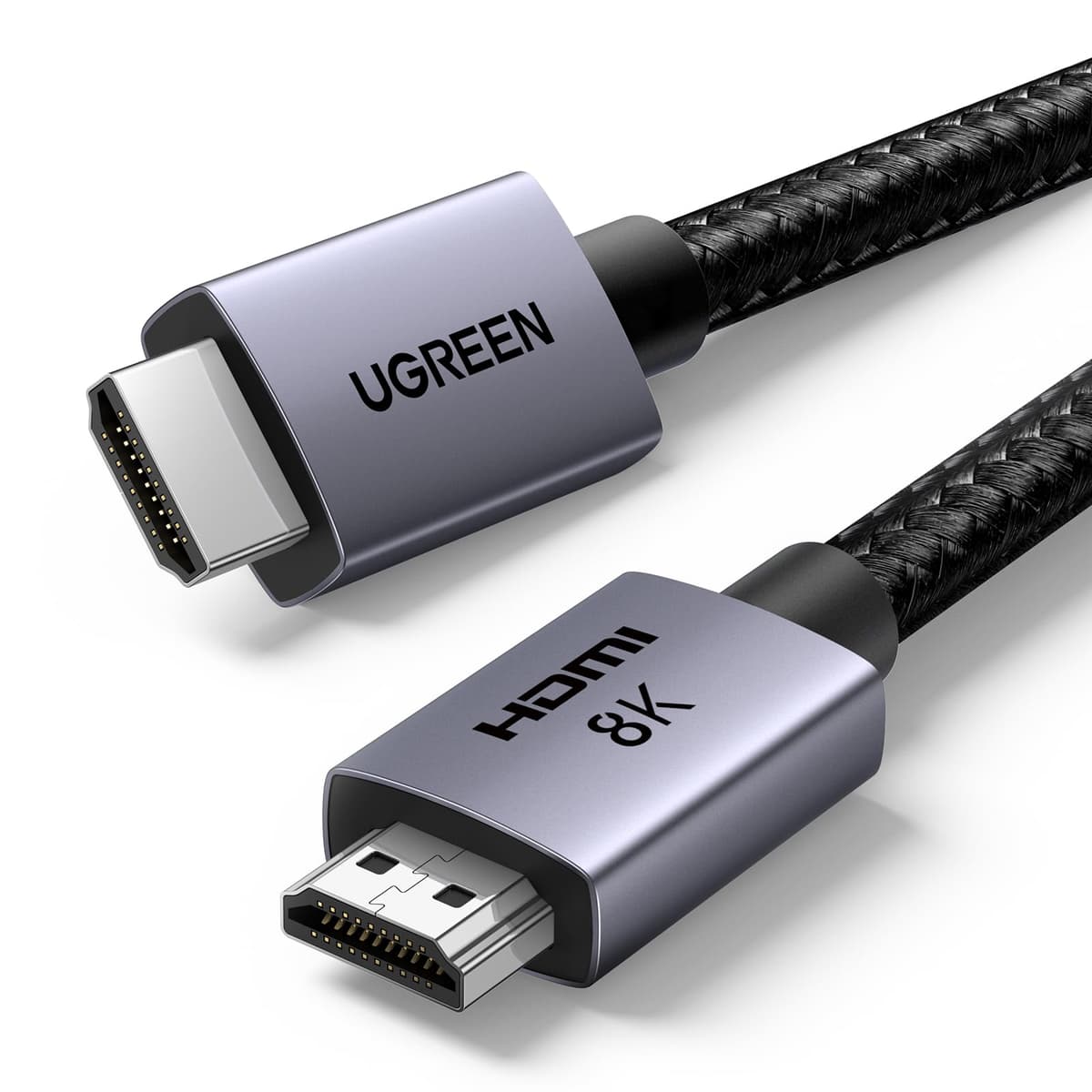 UGREEN HDMI 2.1 Cable Certified 10K 8K 4K 1440P@240/165/120Hz eARC HDR Dolby Vision Atmos HDCP 2.3 48Gbps Ultra High Speed Compatible with PS5 Xbox Series X/S Laptop TV Soundbar Game Monitor PC(1M) — view 9