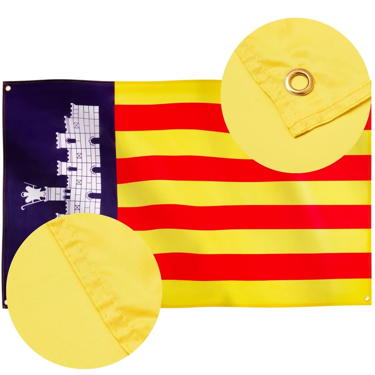 Runesol Cornwall Flag - 91x152cm, 3ft x 5ft, Cornish Flag, 4 Grommets, Eyelet in Every Corner, Premium Quality, Inside & Outside Use, Vivid Colours — view 568