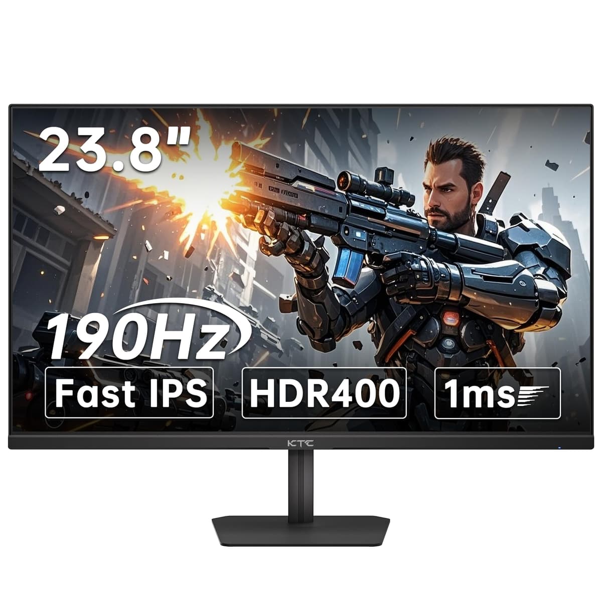 KTC 32 Inch Curved Gaming Monitor, Full HD 1080P@240Hz Monitor, VA 1500R, 1ms, Adaptive Sync, HDR10, HDMI 2.0 / DP1.4, 125% sRGB, VESA, Compatible with Desktop, Laptop, PS5, Xbox, Switch and More — view 11