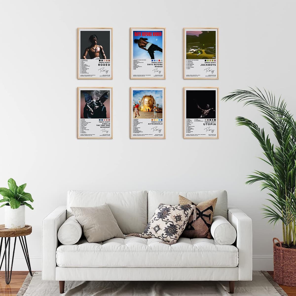 omle Travis Scott Signed Limited Poster Set of 6 - Album Cover Prints Canvas Wall Art for Room Aesthetic - Music Classroom Bedroom Wall Decor - Unframed 8x12 inch — view 5