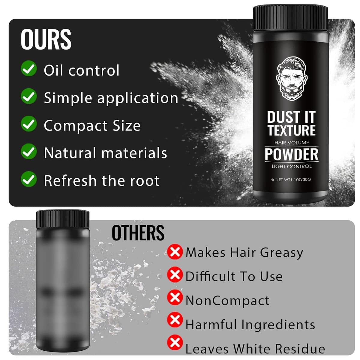 30g Polvos Texturizantes Mate,Polvos para el Pelo,polvo para Dar Volumen al Cabello,Consigue un Cabello con Más Cuerpo y Espesor,sin residuos,para uso diario — view 6
