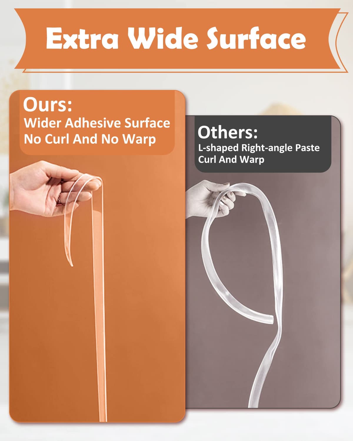 Loiion Protectores Esquinas Bebes Transparente, 3m Pre-Adhesivo Extra Fuerte Cinta Nano Tape, Multifuncional Protectores para Esquinas y Bordes, Protección para los Bordes y Esquinas (5cm Ancho) — view 3