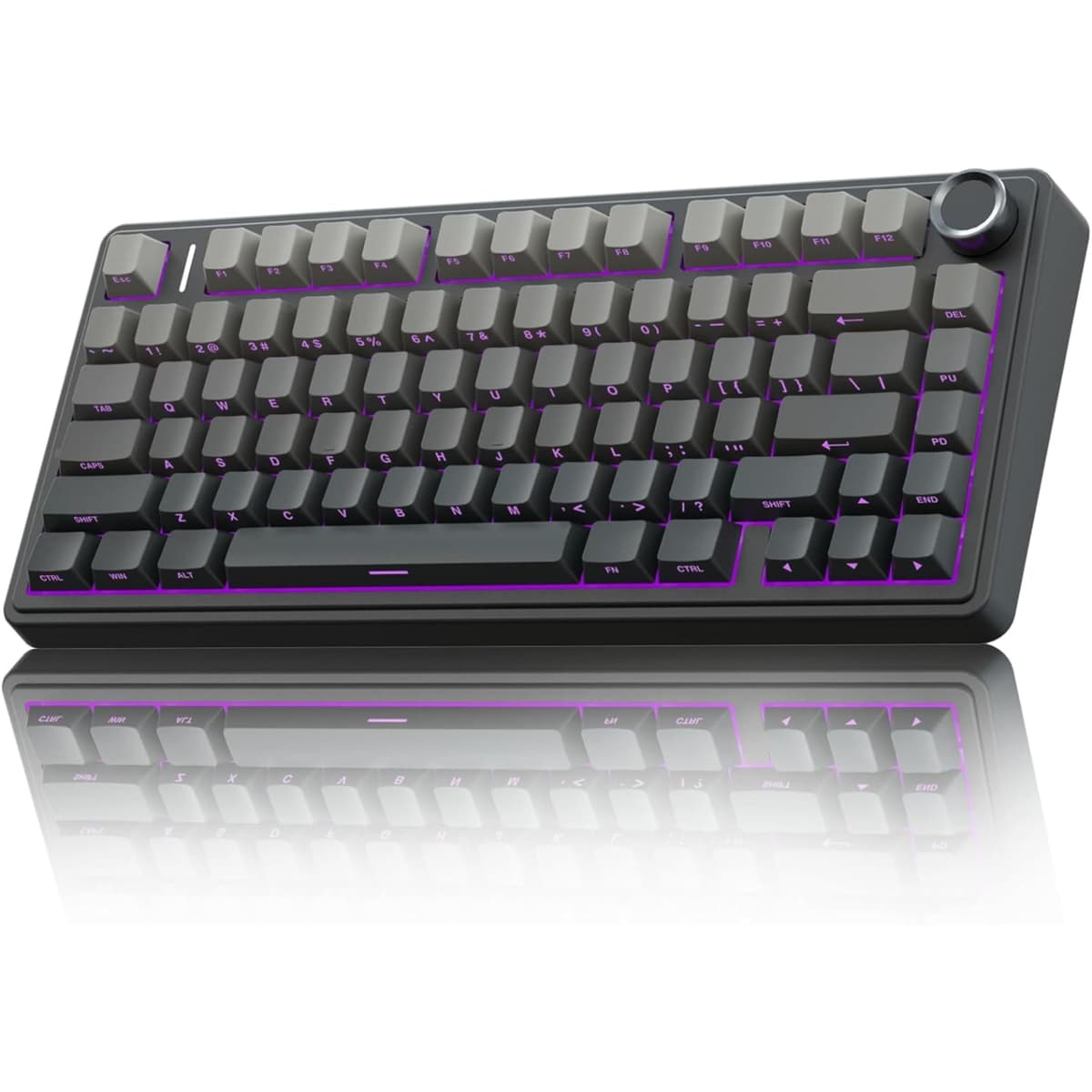 AULA F75 75% Wireless Mechanical Keyboard,2.4Ghz/Type-C/BT5.0 Gaming Keyboards,Advanced Structure,RGB Backlight,Hot Swappable Custom Keyboard for PC/Mac (Cool Black) — view 11