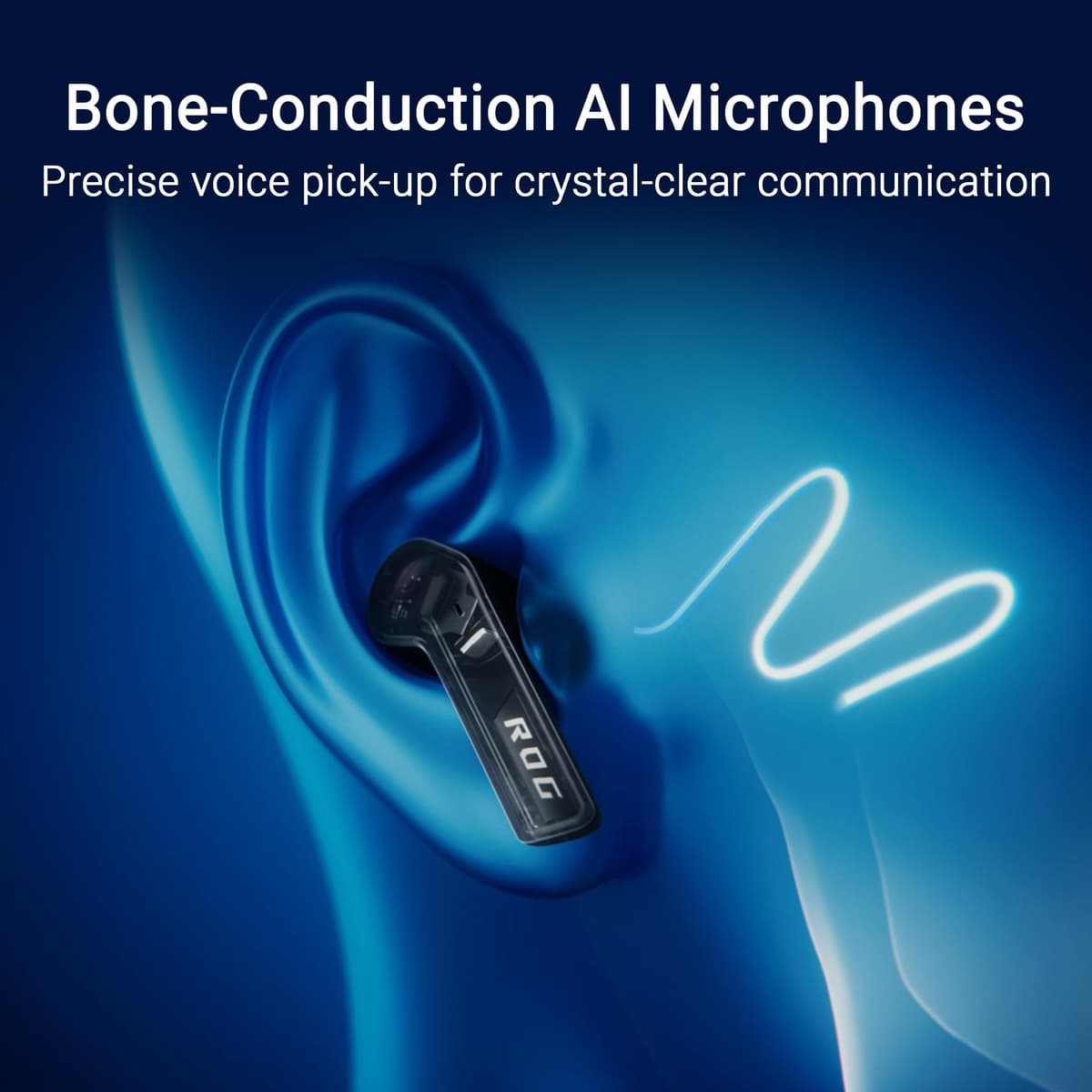 ASUS ROG Cetra True Wireless SpeedNova Gaming Earbuds – Dual-Mode (BT, 2.4GHz), Dirac Opteo, Bone-Conduction AI Mic, Adaptive ANC, 46Hr Battery, for PC, PS5, PS4, Switch, Mobile, ROG Ally/X - Black — view 5