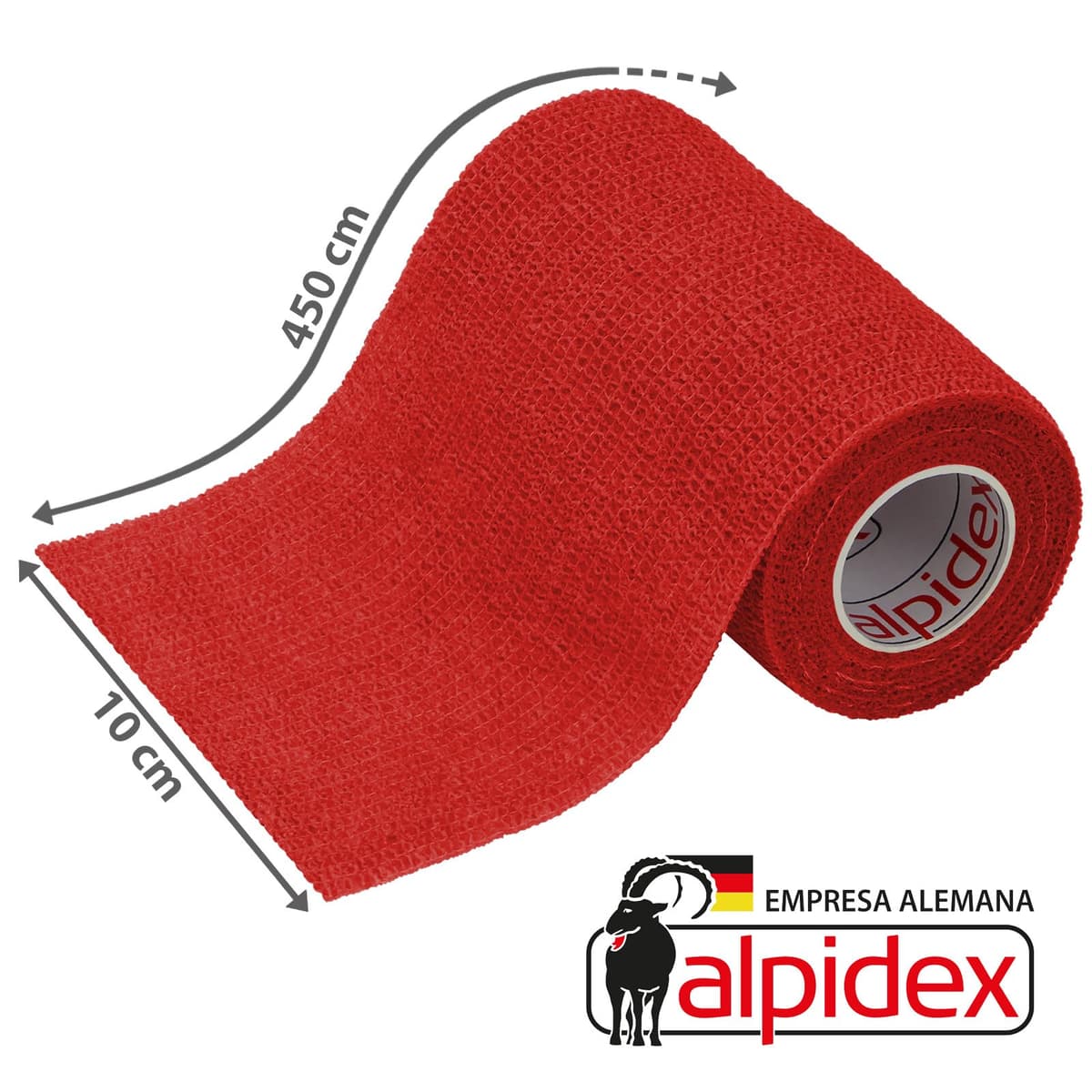 ALPIDEX 12 Rollos Venda Adhesiva 10 cm x 4,5 m Venda Cohesiva Envoltura Tape Deportiva Bendaje Autoadhesiva Mano Rodillas Tobillo Vet Wrap Perro Gato Caballo, Color:rojo — view 2