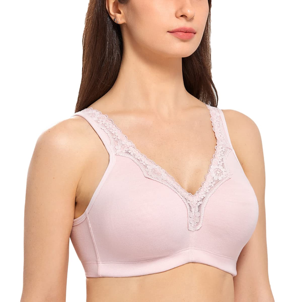 Delimira Women's Non Wired Bras Full Coverage Cotton Comfort Bra Plus Size Non Padded Soft Bras — view 10