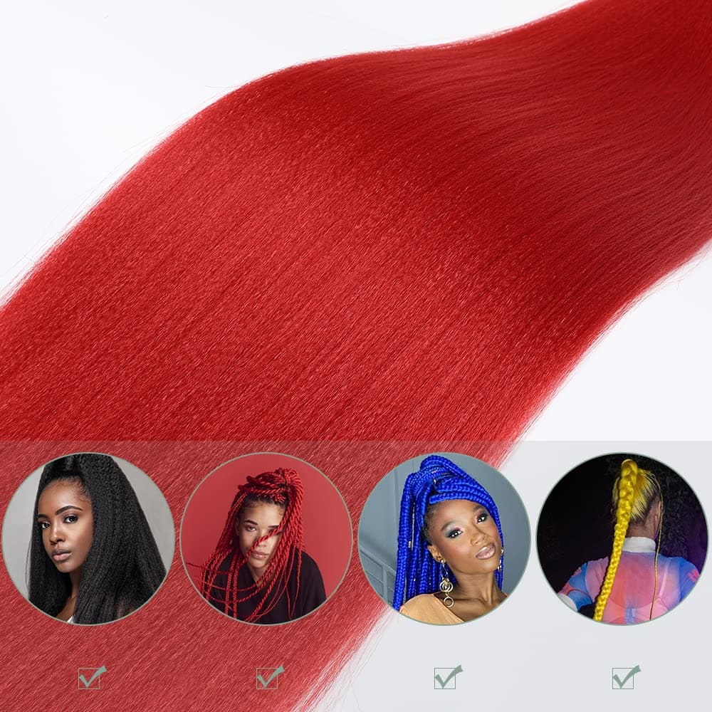 YDDM Capelli Per Treccine Africane Morado Extension Treccine Texture Yaki Easy Install per Principianti 32 Pollici 3 Pezzi Capelli Leggeri e Naturali per Box Braids, Twist e Crochet — view 77