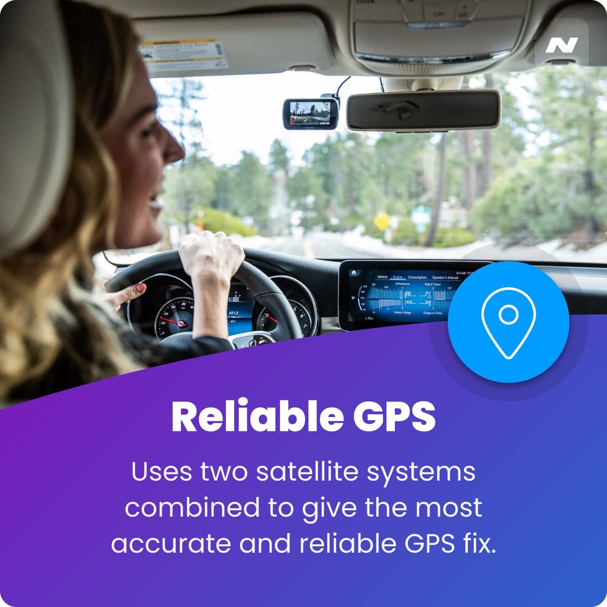 Nextbase 322GW Dash Cam Front - 1080p 60fps Car Camera Dashcam - WiFi, 10Hz GPS, Bluetooth, Emergency SOS, Night Vision, Intelligent Parking Mode, 2.5" IPS Touch Screen, G-Sensor, Magnetic Mount — view 3