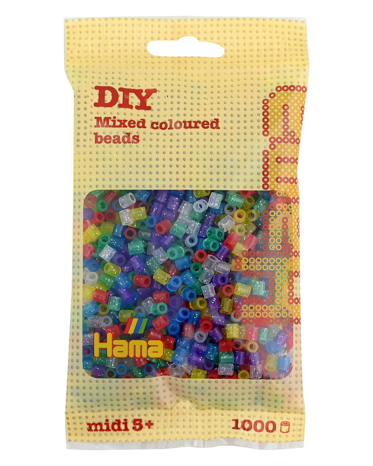 HAMA Bolsa de perlas | Aprox. 1000 cuentas midi fusibles para manualidades y mosaicos | Perlas de fusión para niños creativos 5+ | Juego de arte y decoración | Beige — view 47