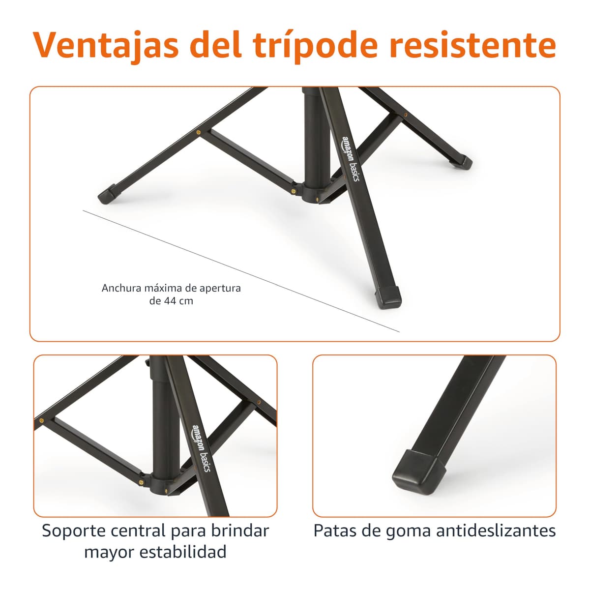 Amazon Basics Trípode y Paloselfi Extensible para Teléfono de 162cm/64in, con Mando a Distancia Inalámbrico, Negro — view 4