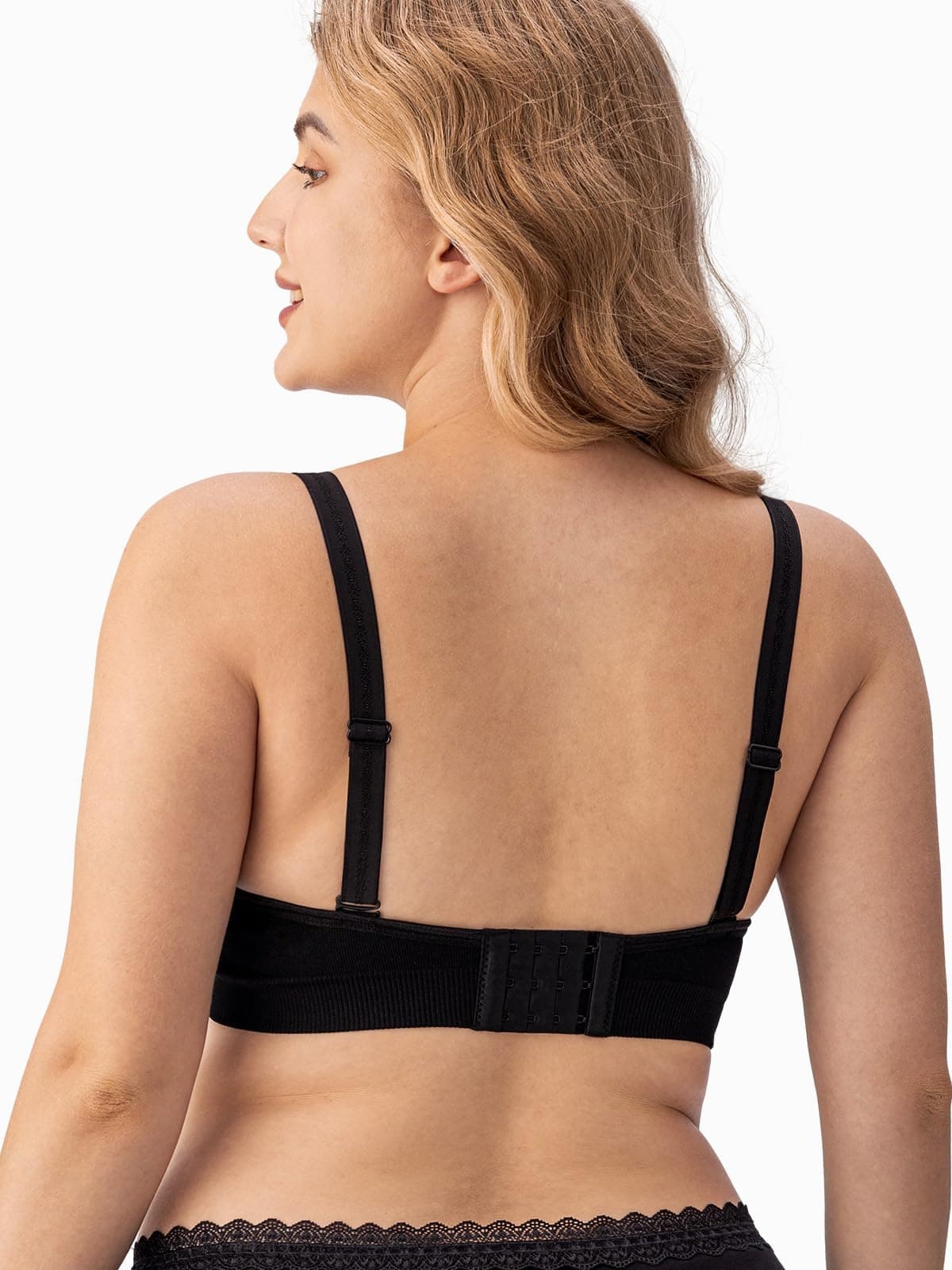 HBselect 3 Pack Women’s Nursing Bra Wireless Seamless Maternity Bra Breastfeeding Bras Bralette with Removable Bra Pads Extenders — view 7