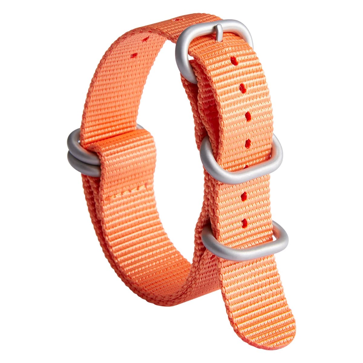 BINLUN Correa de Reloj de Nylon Military G10 Ballistic Nailon Bandas Multicolor para Hombres Mujeres 18mm 19mm 20mm 21mm 22mm 23mm 24mm con Hebilla de Acero Inoxidable Plateado/Negro — view 18