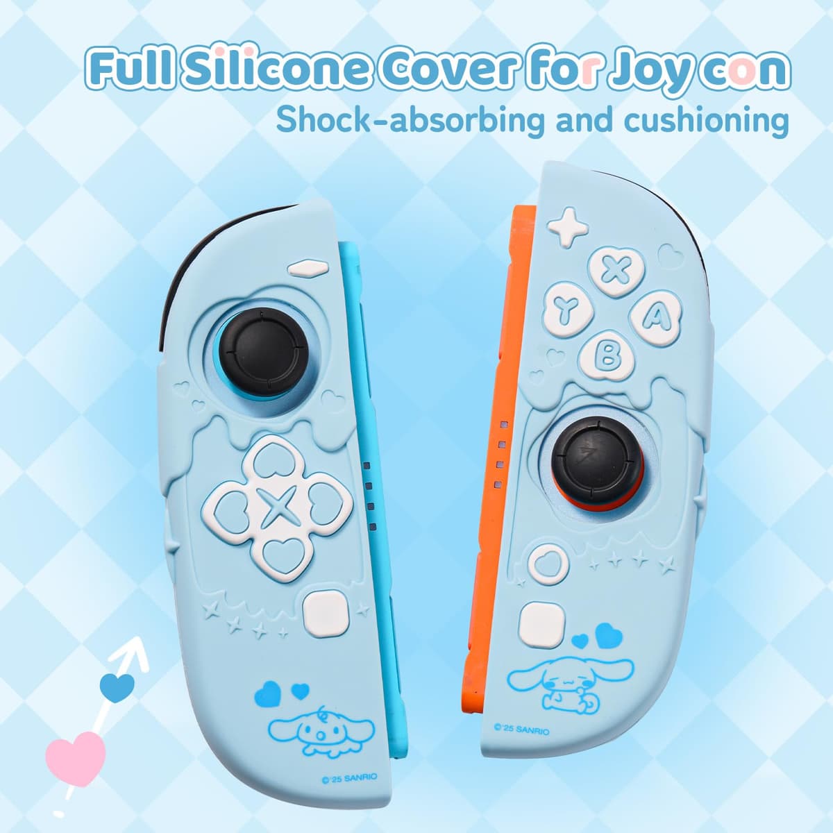Kuitmor Protective Shell Compatible with Joy con of Switch 2 (2025 Model) Controller, Soft Silicone Cover Case, Anti-Scratch Protective Case for Switch 2025 (Blue（For Switch 2）) — view 4